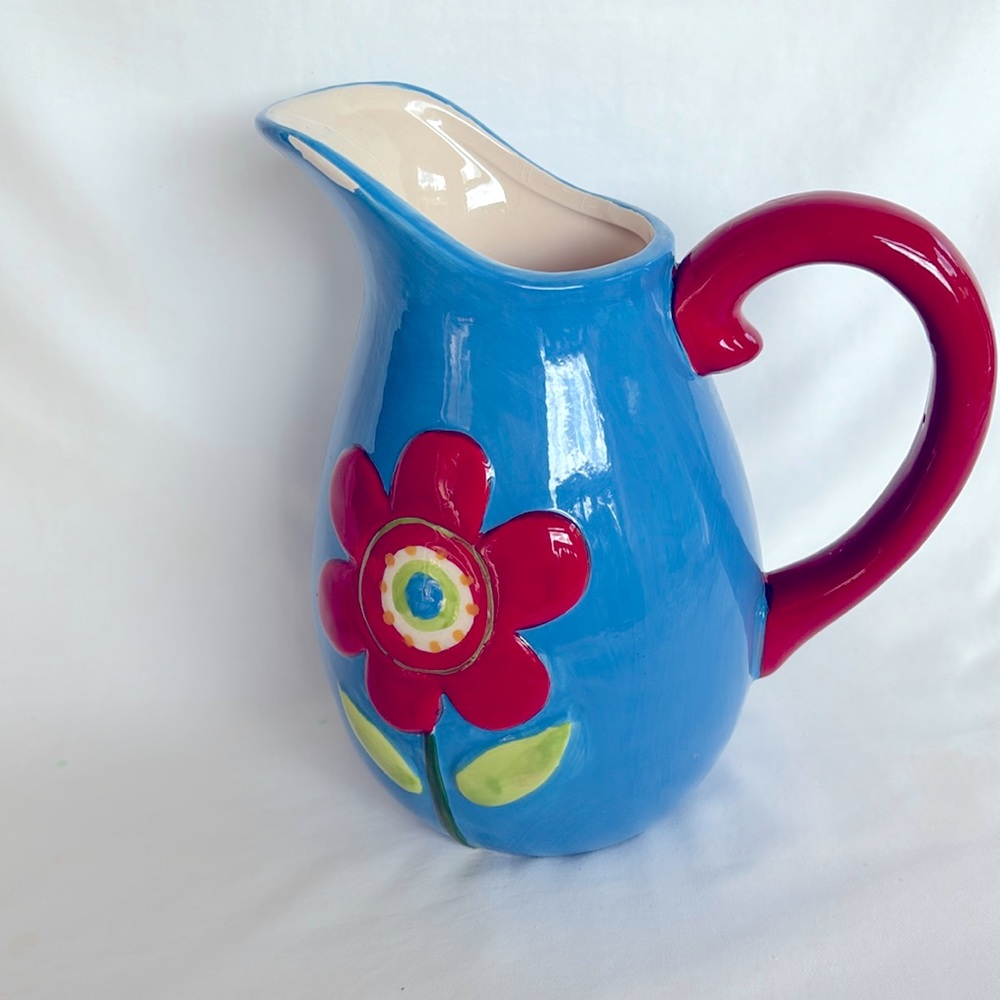 Gently Used Colorful Ceramic Jar Decor Only - Picture 1 of 9